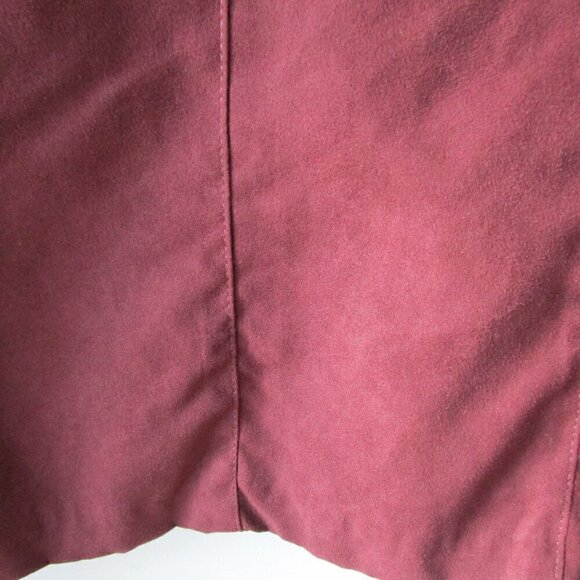 Cold Water Creek women's size L, Maroon Ultra Suede jacket, long sleeves, lined - Picture 7 of 16